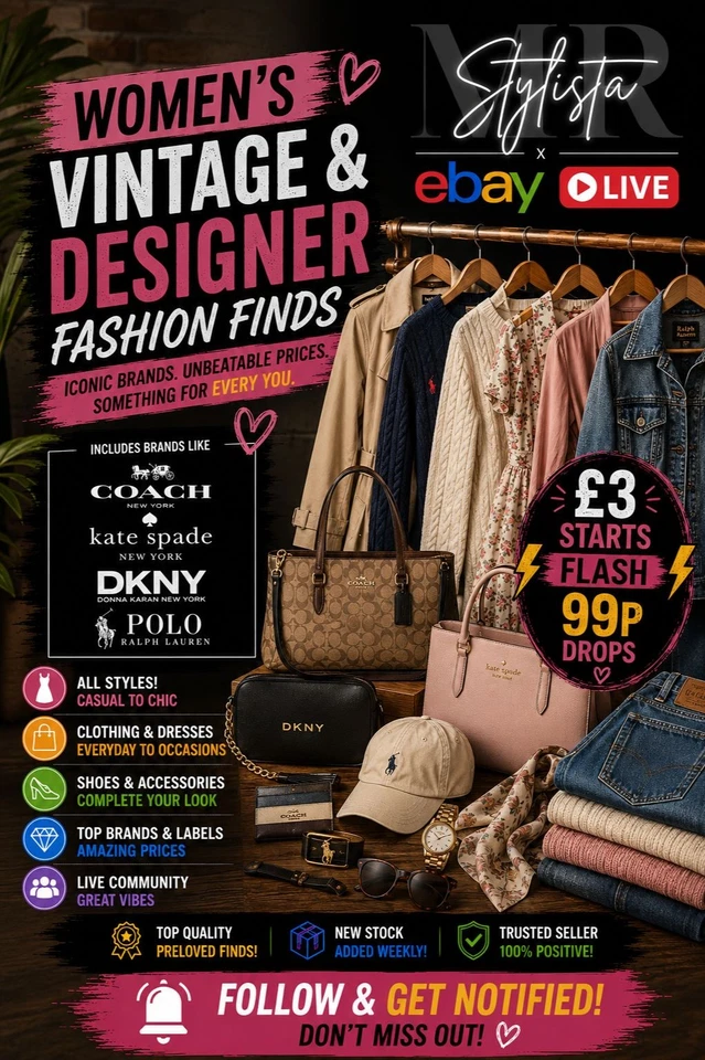 🔥Women's Vintage & Designer Fashion Live 🌴☀️😎💅👗🛍️🛒