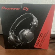 Pioneer Model Number # HDJ-C70 DJ Bluetooth Headphones Black Colored