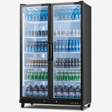 Yeego Commercial Drink Fridge Glass Door Merchandiser Beverage Cooler 37.8 Cu.ft