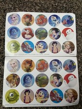 Lot Of 2 Sheets DISNEY CHARACTERS Stickers Cars,Frozen,Finding Nemo,Snow White