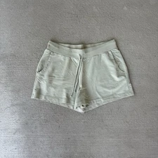 Cuyana Women’s Lounge Shorts Sage Green Size Small Made in Peru Drawstring Waist