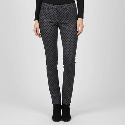 Dolce Gabbana Grey Polka Dot Print Denim Slim Fit Jeans SWaist 30