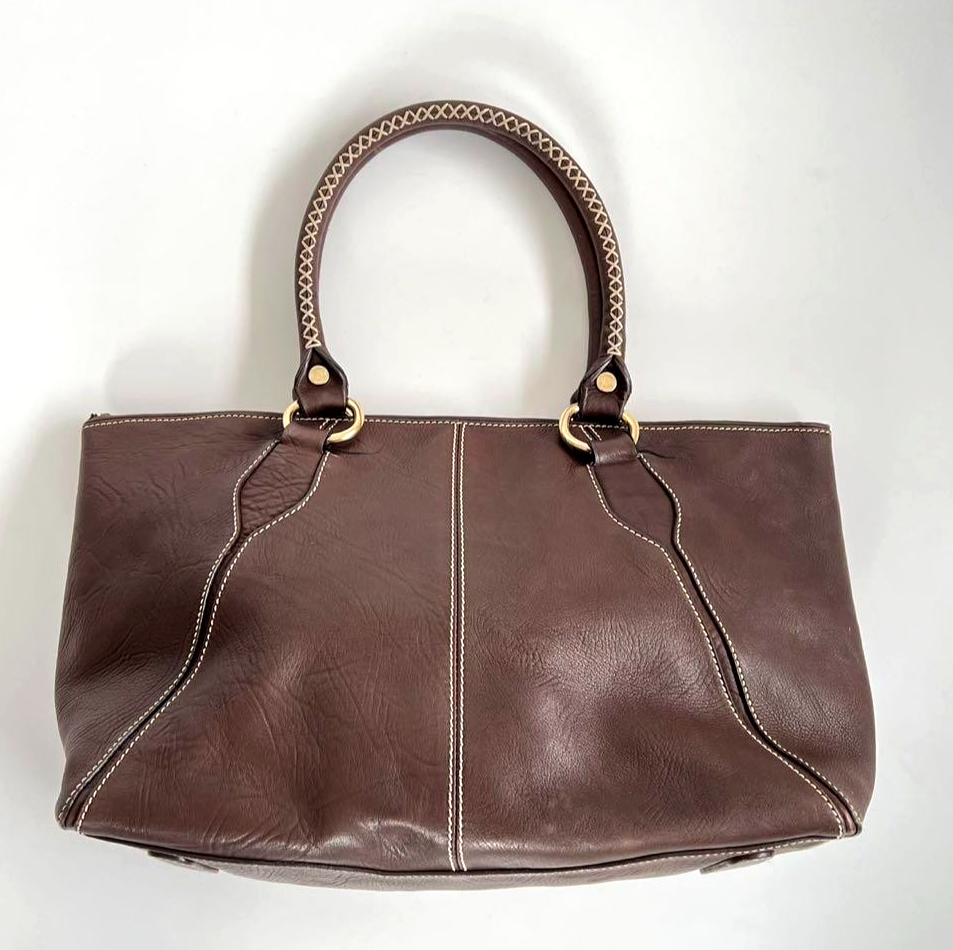 バッグ CELINE LEATHER BRAIDED PATTERN TOTE BAG Vintage CELINE