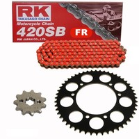 Kettensatz Peugeot Xps 50 Street 04-05 Kette Rk Fr 420 Sb 126 Offen Rot 12/5