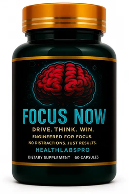 HEALTHLABSPRO Focus Now – Nootropic Brain Booster - Konzentration - Anhaltende Energie