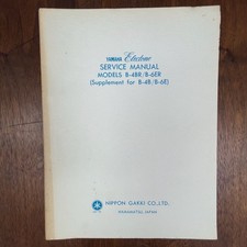 VINTAGE YAMAHA ELECTONE MODELS 8-4BR AND B-6ER SERVICE MANUAL