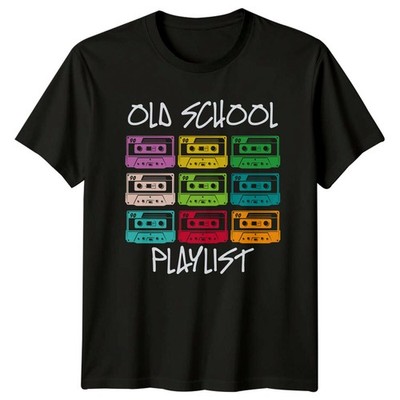 Old School Playlist Retro Cassette Tape 90s Music Lover T-Shirt