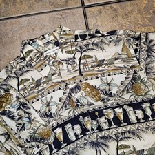 Pierre Cardin Hawaiian Medium Rayon Mens Tropical Beach Cocktail Print Shirt