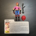 Gi Joe 3.75 Action Figure Zarana 1986 Complete W/ Filecard L6