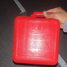 Midwest Can 1 Gallon Red Plastic Gasoline Fuel Can, Model 1210