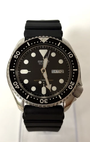 Vintage 1980 [Exc+4] SEIKO 7548-7000 Kanji Day Diver 200m Quartz JDM Watch JAPAN