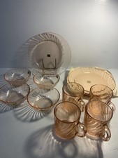Vintage  ARCOROC FRANCE  ROSALINE Pink Swirl ...