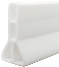 3" High Collapsible Shower Threshold Water Dam 59in 59inch, High/White