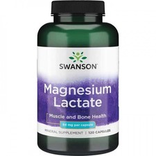 Swanson Magnesiumlactat Magnesium Lactate 84 mg 120 Caps Knochen Muskeln