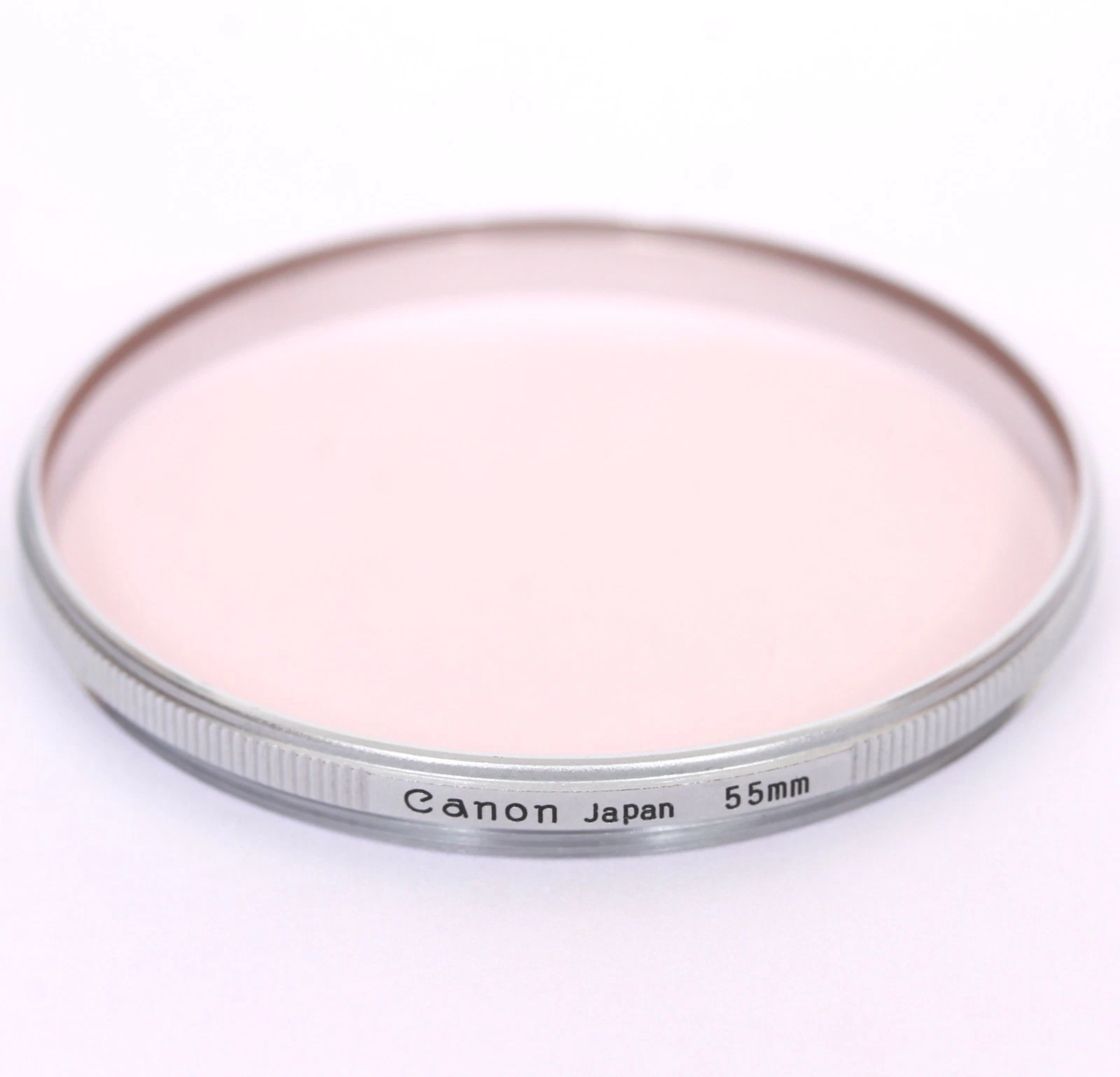 Genuine Vintage Canon 55mm Skylight 1x Lens Filter Silver/Chrome