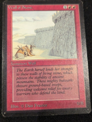 Wall of Stone - Beta - Uncommon - LP - MTG - Magic the Gathering - Rot