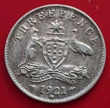 1921-M Australia Threepence 
