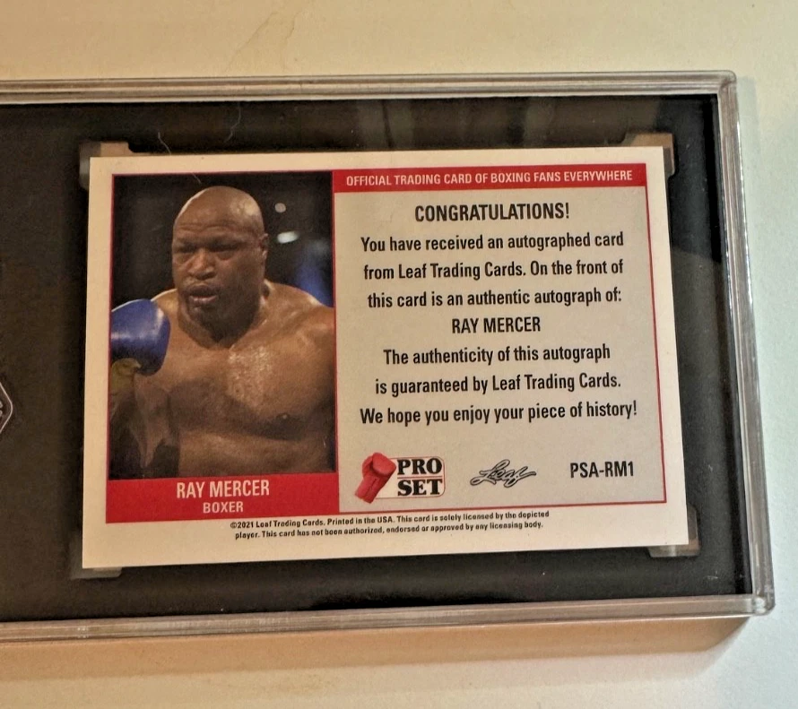Ray Mercer 2021 Pro Set AUTO /25 Light Blue SGC 9.5/10 Auto Boxing #PSA-RM1 - Image 2 of 2