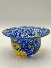 Ulrica Hydman Vallien Art Glass Bowl Vintage 1980  s Kosta Boda