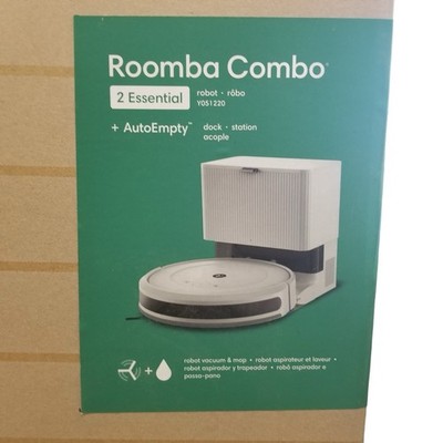 iRobot Roomba Combo 2 Robot Vacuum/Mop, 60 days of Self-Emptying White OPEN BOX