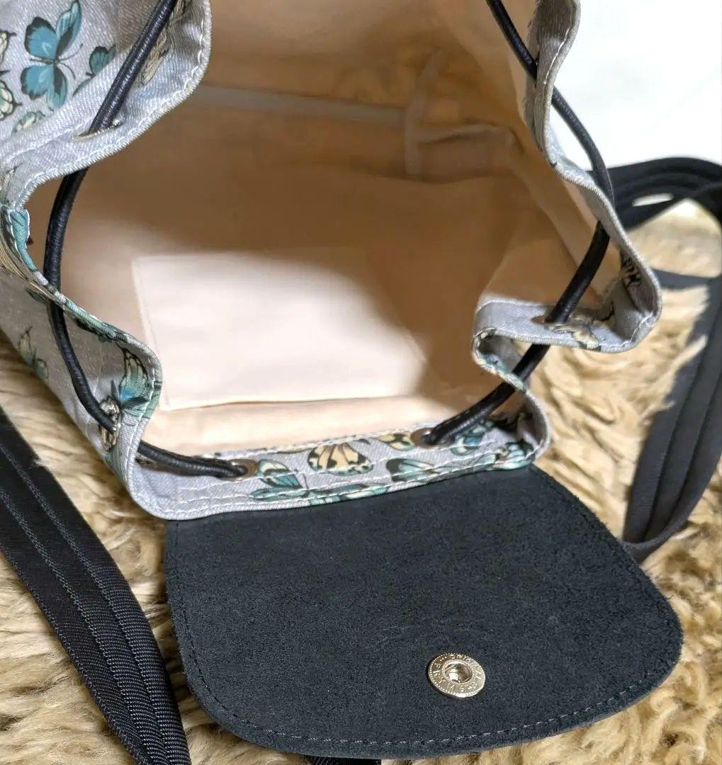 Longchamp Butterfly Drawstring Backpack Coated Fa… - image 8