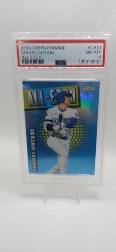 2025 Topps Chrome All-Etch Shohei Ohtani #CAE-1 Dodgers PSA 8 Insert