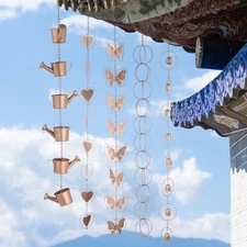 Rain Chains for Gutters Decorative Rain Chain Charm Adjustable Wind Chimes