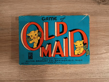 Old Maid Card Game Snowman Cards Milton Bradley Vintage Complete 1936