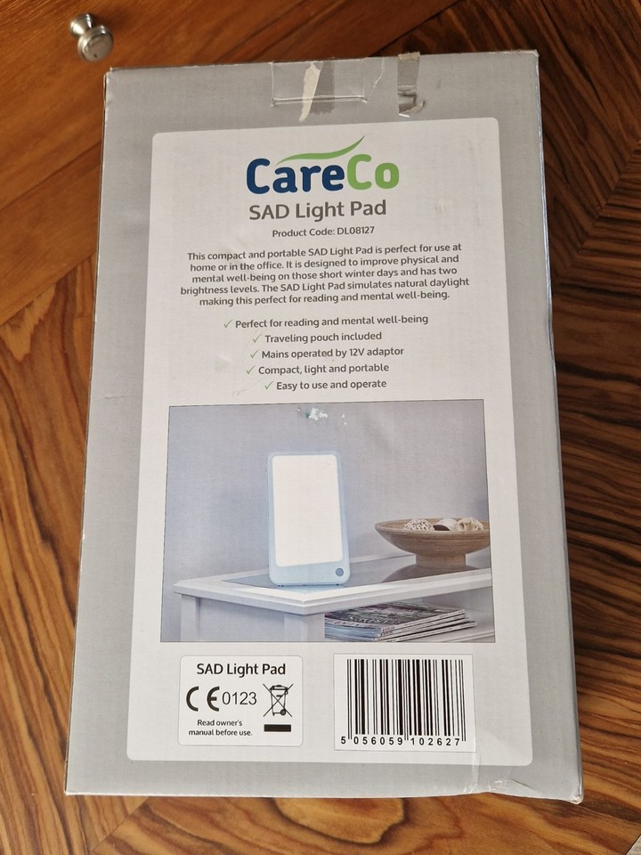 Sad Loading Sign Care Co SAD light pad. Portable SAD light pad with 2 brightness levels ...