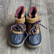 Carter's Freddie Toddler Boys' Duck Toe Ankle Boots In Navy and Brown Size 7