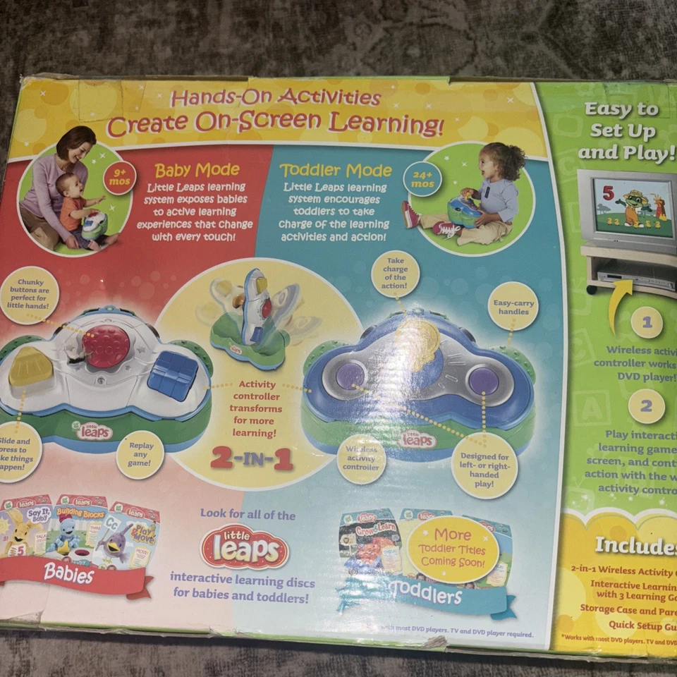 Leap Frog Baby Little Leaps Grow With Me Learning System 2-in-1 Toddler Gift NIB - Image 3 of 3