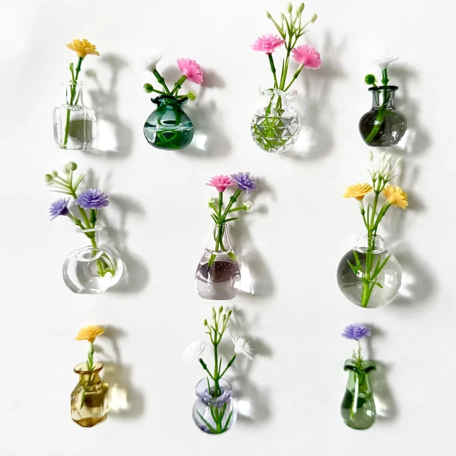 20Pcs Cute Mini Vase Magnets for Fridge, Tiny Magnetic Flower Glass Vases Refrig
Opens in a new wind