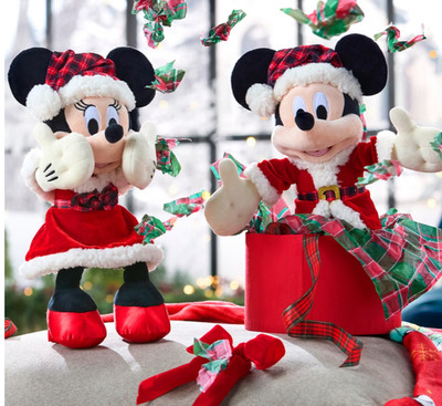 Mickey & Minnie Mouse Disney Parks Weihnachten 2025 Santa Outfit Tartan Spielzeug Plüsch