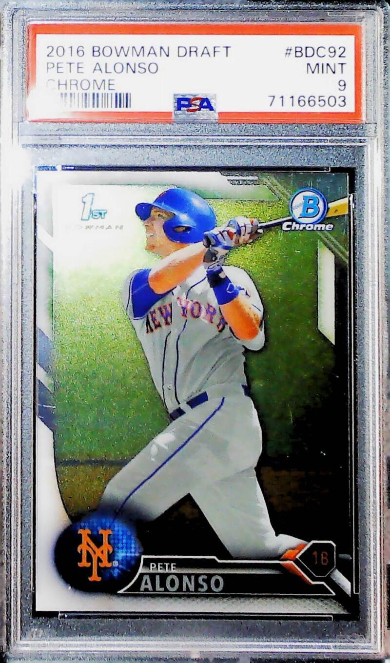 Pete Alonso 2016 Bowman Draft #BDC-92 Chrome (1st) Price Guide