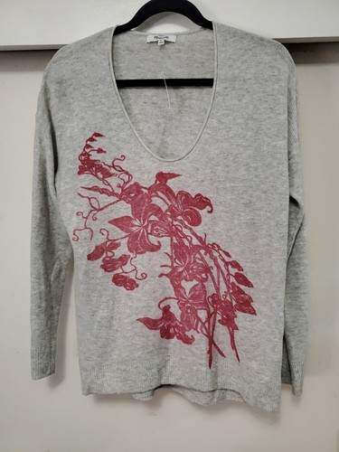 NEW: Madewell Pullover Floral Long Sleeve Sweatshirt/Top SZ Small - Picture 5 of 11