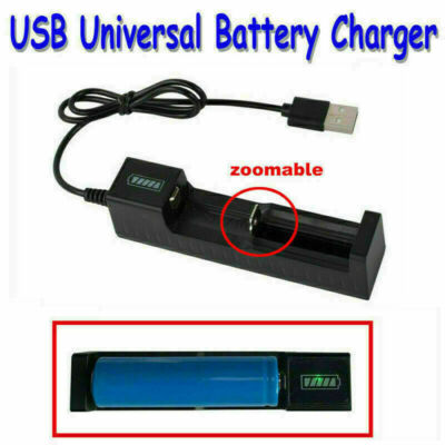 USB Wiederaufladbare 3,7V Li-Ion Akkus Batterie Akku Ladegerät LED-Anzeige USB