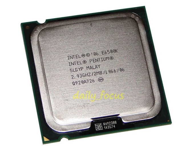 Intel Pentium Dual-Core E6500K 2.93 GHz 2 cores LGA775 SLGYP CPU Processor - Image 2 of 3
