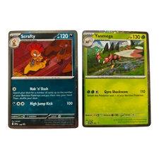 Yanmega SVP 187  Scrafty SVP 188 - Pokemon TCG: Journey Together Blister Promos