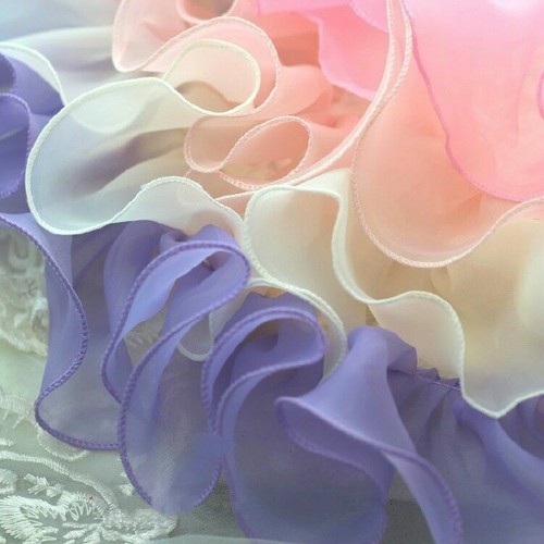 Mesh Ruffles Pleated Trimming Chiffon Edging Fabric Craft Cloth Dress Upholstery - Picture 3 of 26