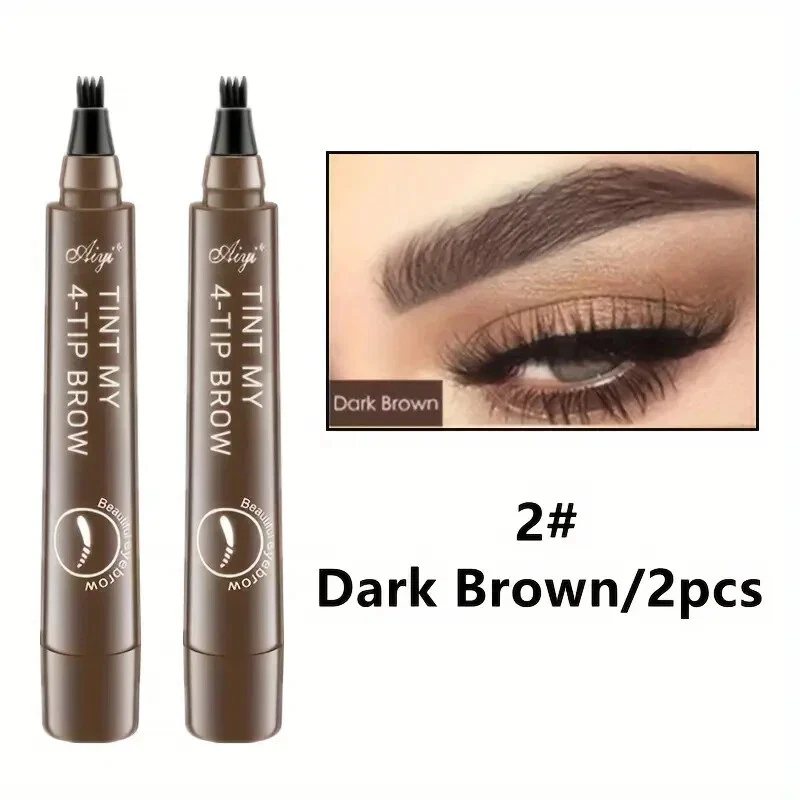 Microblading Eyebrow Pen, Waterproof Marker, 3D Fork Makeup- Buy one get FREE - Image 3 of 4