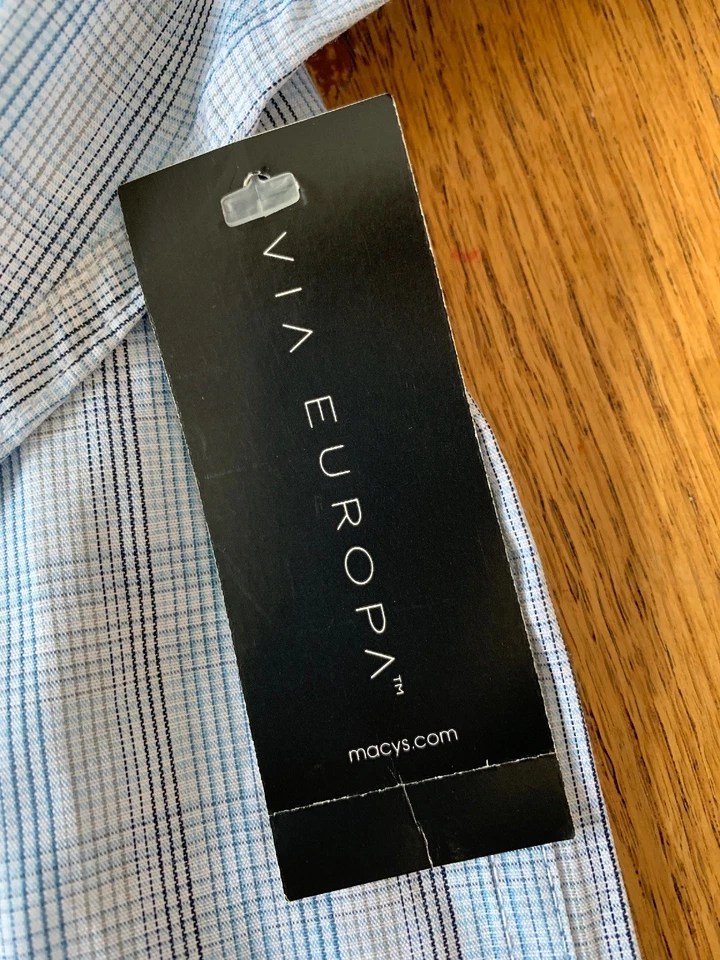 Camisa abotonada para hombre VIA Europa talla L-totalmente nueva-ENVÍO N 24 HORAS 0120 Foto 3 de 4