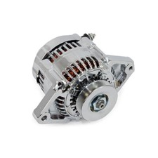 Tsp Chrome Mini Denso Racing Style V-belt 90 Amp Alternator Es1004c Tsp Chrome Mini Denso Racing Style V-belt 90 Amp Alternator Es1004c