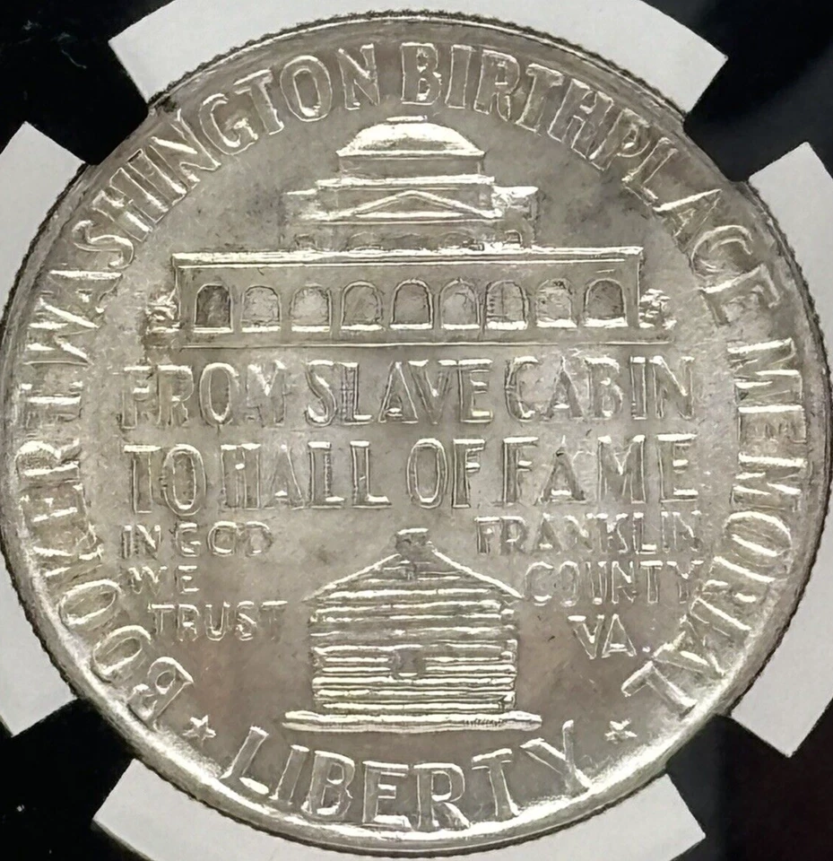 1946 P 50C Booker T. Washington NGC MS-64 Silver Original Bag Fragment #1697 - Image 3 of 4