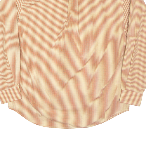 BEN SHERMAN Mens Shirt Beige Check Long Sleeve M - Picture 6 of 6