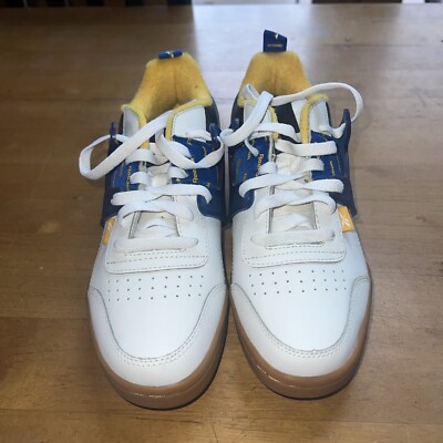 Reebok Mens Size 6.5 Workout Shoes Sneakers Blue Yellow vegeta
