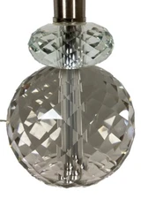 StyleCraft Faceted Solid Glass Crystal Boudoir Table Lamp Works