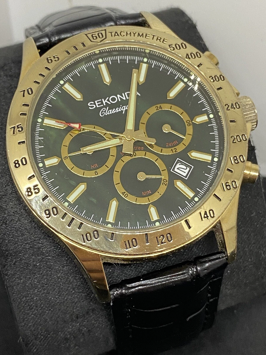 Sekonda classique men's hotsell gold plated bracelet watch