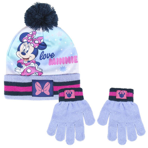Cappello Invernale Con Pon Pon E Guanti Minnie Mouse Disney lia Unica 5855 Ebay