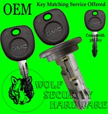 Sierra Yukon 03-06 Classic 07 OEM Ignition Key Switch Lock Cylinder 3 GMC Keys