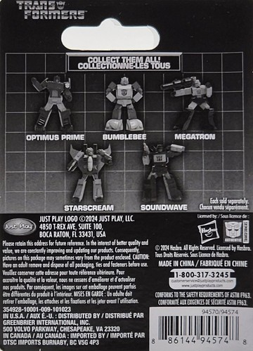 JUST PLAY X HASBRO TRANSFORMERS SET OF FIVE 2-3" MINI FIGS WITH BONUS CARDS! - Picture 7 of 7